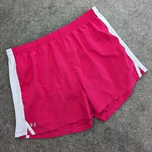 UNDER Armour pink athletic shorts with built-in underwear layer size XLarge